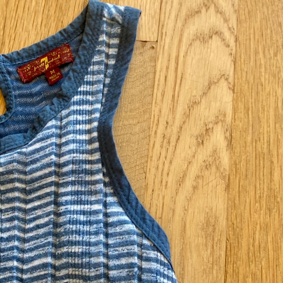 Blue and White Striped Sundress - Picture 2 of 4